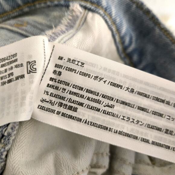 Abercrombie & Fitch '90s Relaxed High Rise Jeans Light Wash Size 27 / 4 Short - Picture 9 of 10